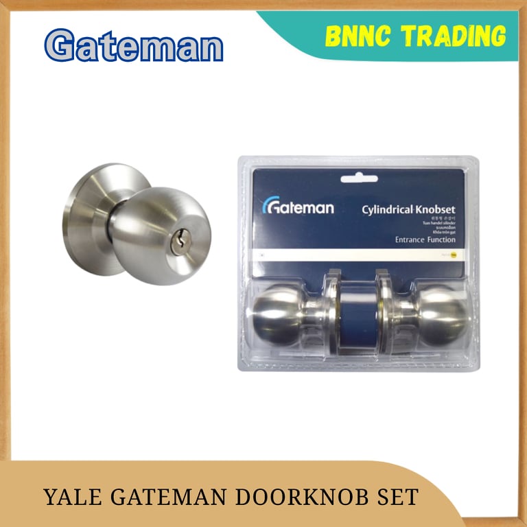 YALE GATEMAN LOCKSET CYLINDRICAL DOOR KNOB PUSH LOCK TYPE Shopee