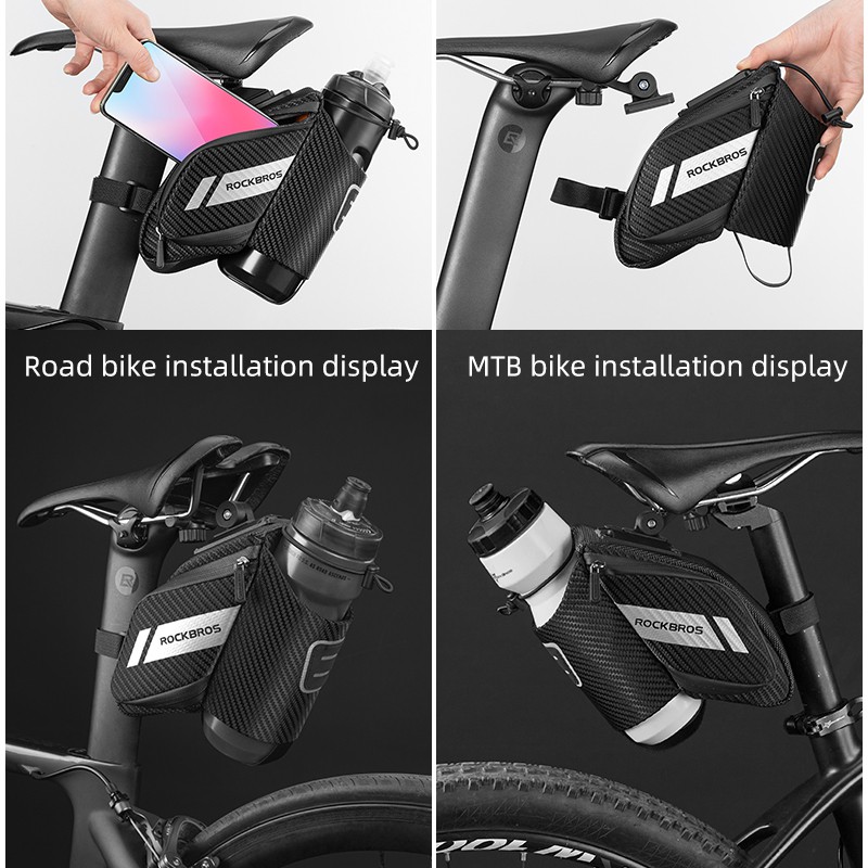 ROCKBROS 1.5L Bicycle Bag Water Repellent Durable Reflective MTB Road Bike  With Water Bottle Pocket Bike Bag Accessories | Shopee Philippines