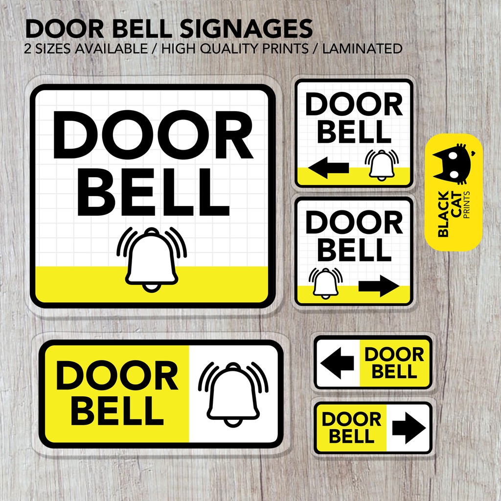 Door Bell Sign Laminated Signage Sign Board Shopee Philippines