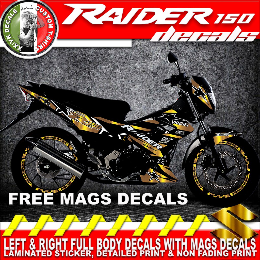 Raider 150 Star edition full body decals with mags sticker | Shopee ...