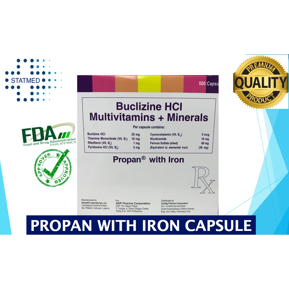  Propan with Iron  Capsule Multivitamins Minerals 30 50 