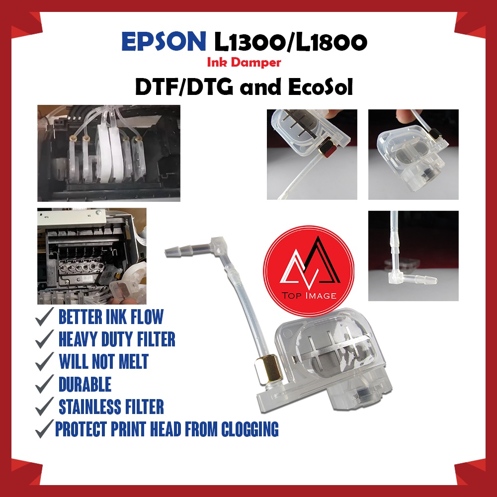 Premium Eco Solvent And Dtf Ink Damper Compatible Epson L1300 Epson L1800 Shopee Philippines 8111