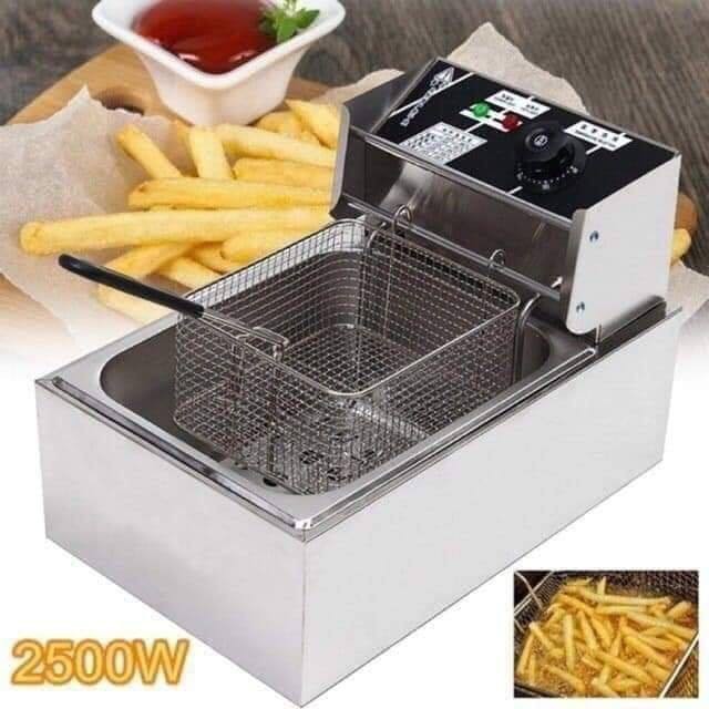 Electric Deep Fryer 220V Stainless Steel Frying Machine Shopee