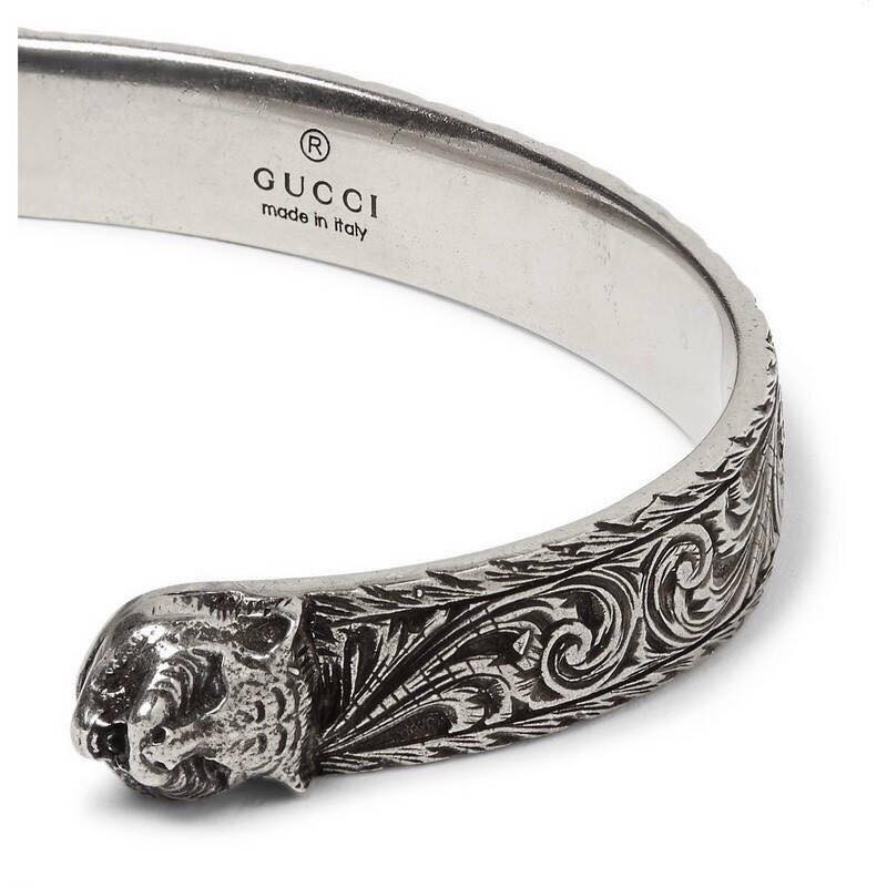 gucci feline head cuff bracelet