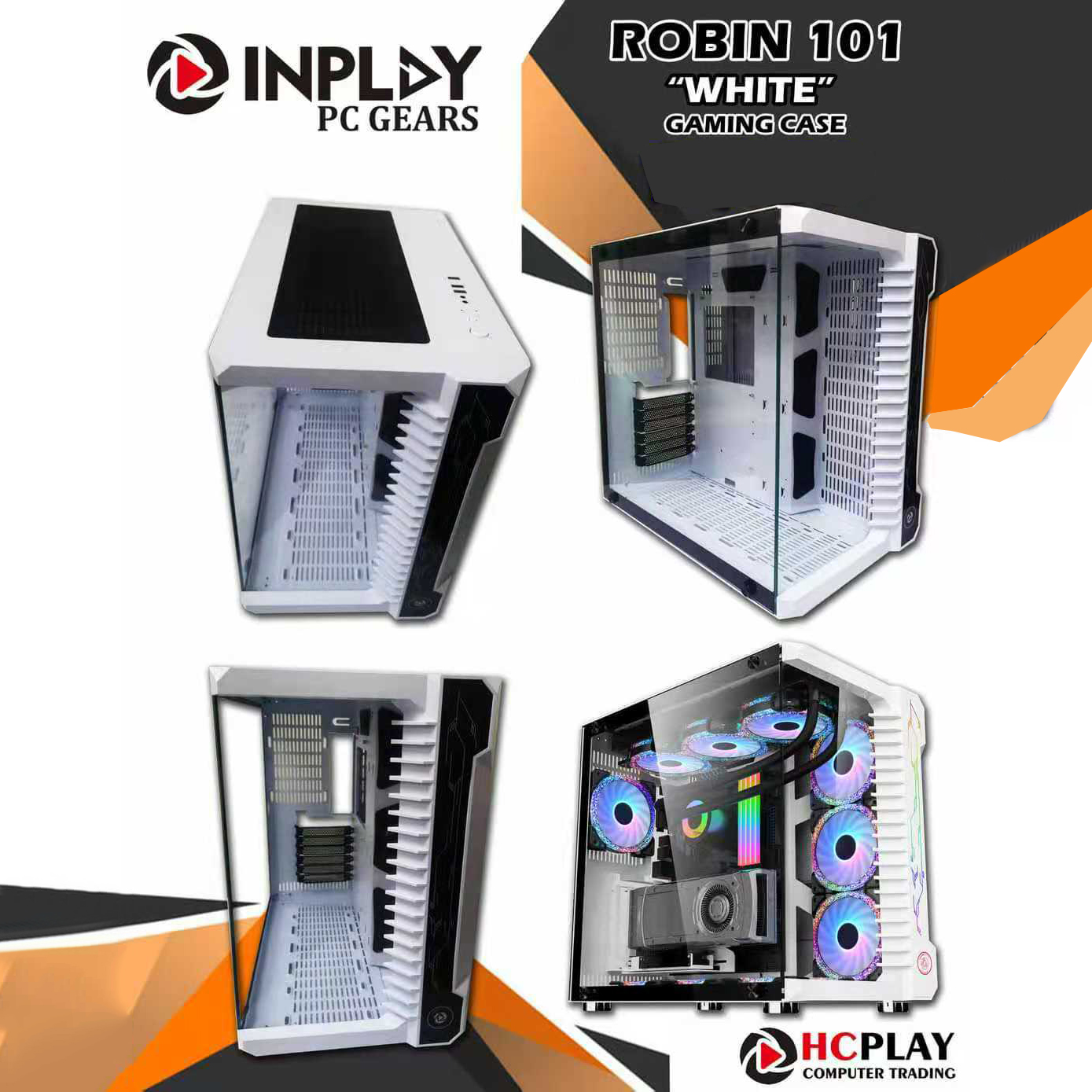 Inplay Robin 101 White Computer Case Gaming Case Shopee 