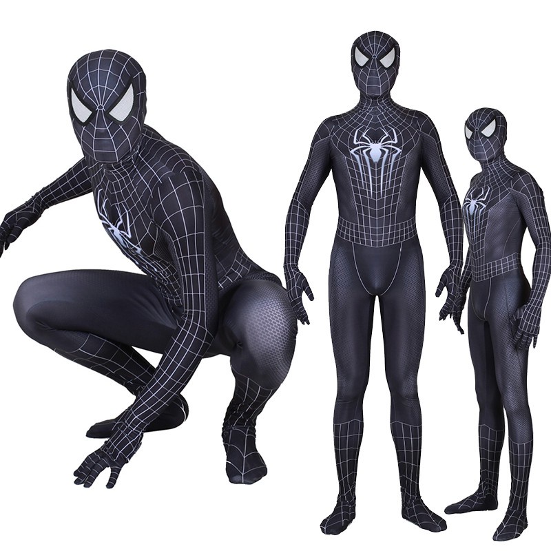 READY STOCK Kids Adult The Amazing 2 Spiderman Black Venom Tights ...