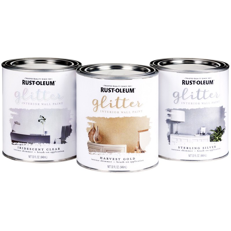 Rust Oleum Specialty Glitter Interior Wall Paint Quart