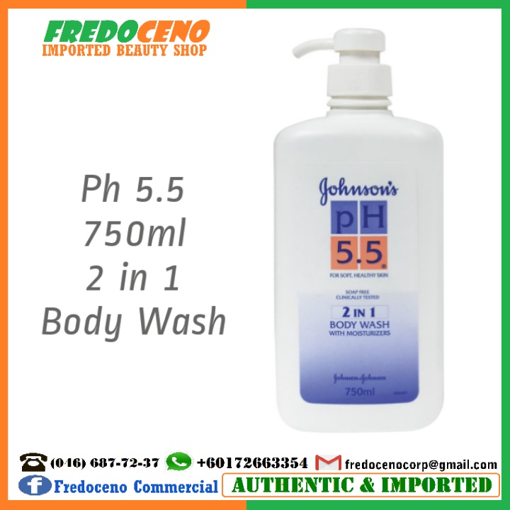 Johnsons Ph5.5 Body Wash 2-in-1 750ml (Imported from Malaysia) | Shopee ...