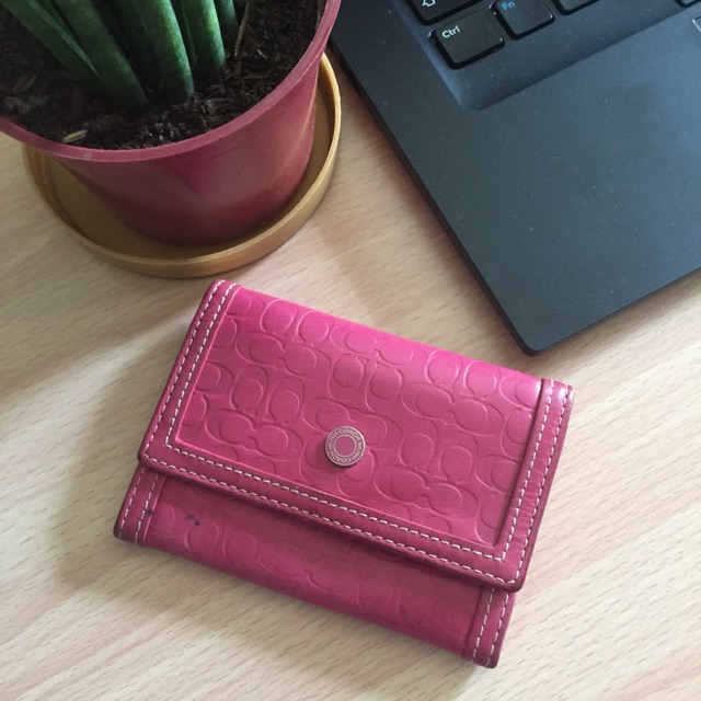 Original Coach leather wallet (preloved) | Shopee Philippines