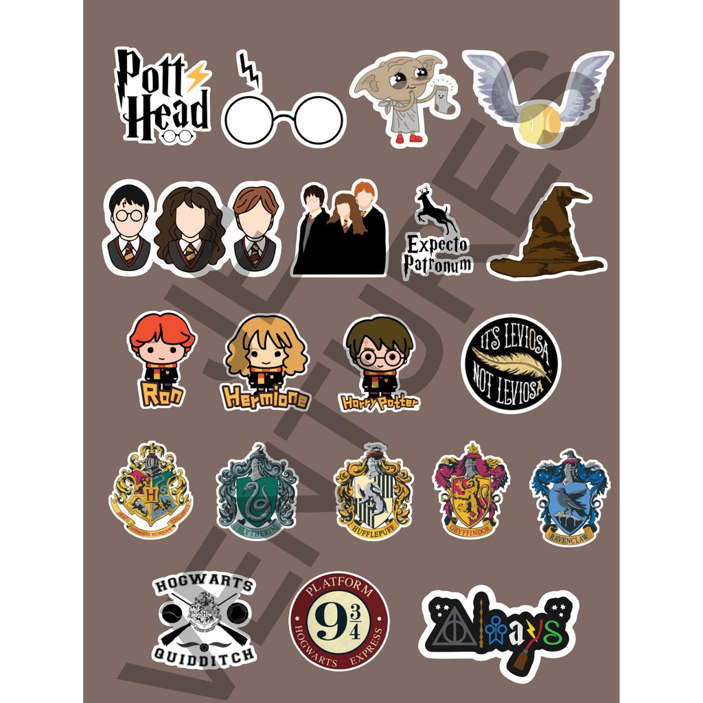 20 pcs HARRY POTTER Vinyl Sticker Set Shopee Philippines