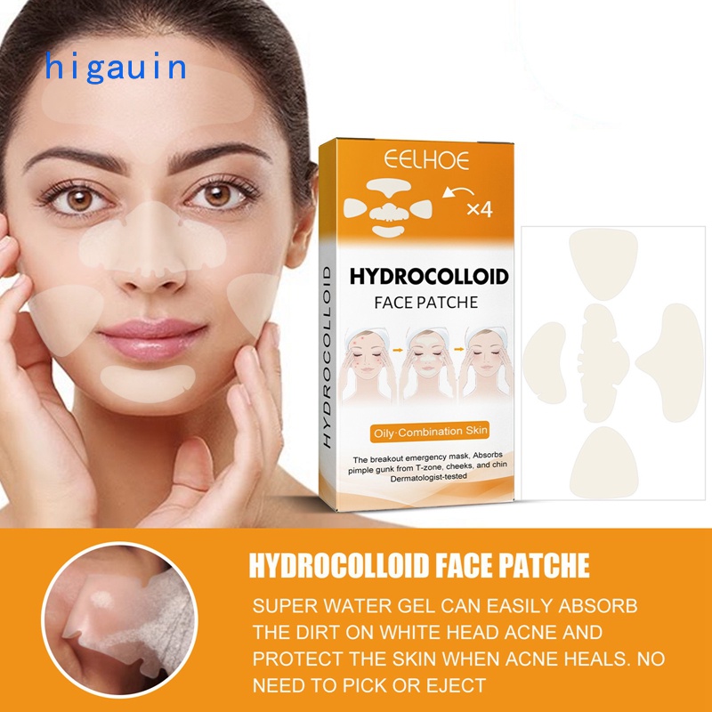 Patch Face Hydrocolloid Face Mask for Acne, 5 Large Pimple Patches ...