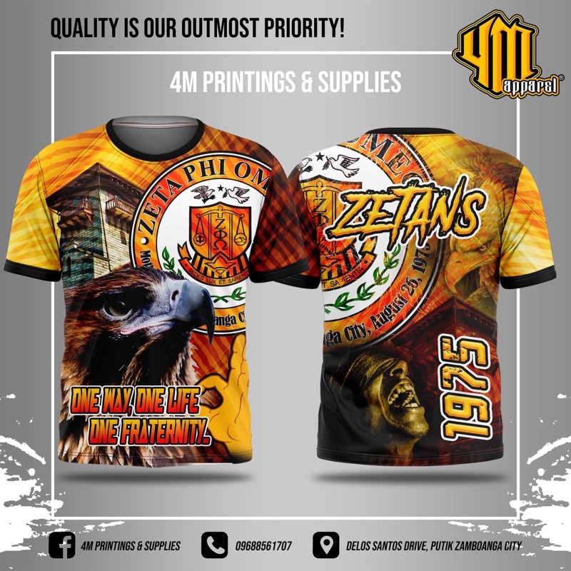 ZETA PHI OMEGA TSHIRT FULL SUBLIMATION COD #7