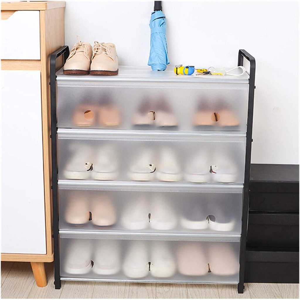 Mcsy 5 Tiers Shoe Rack Storage Organizer Cover Detachable Dustproof