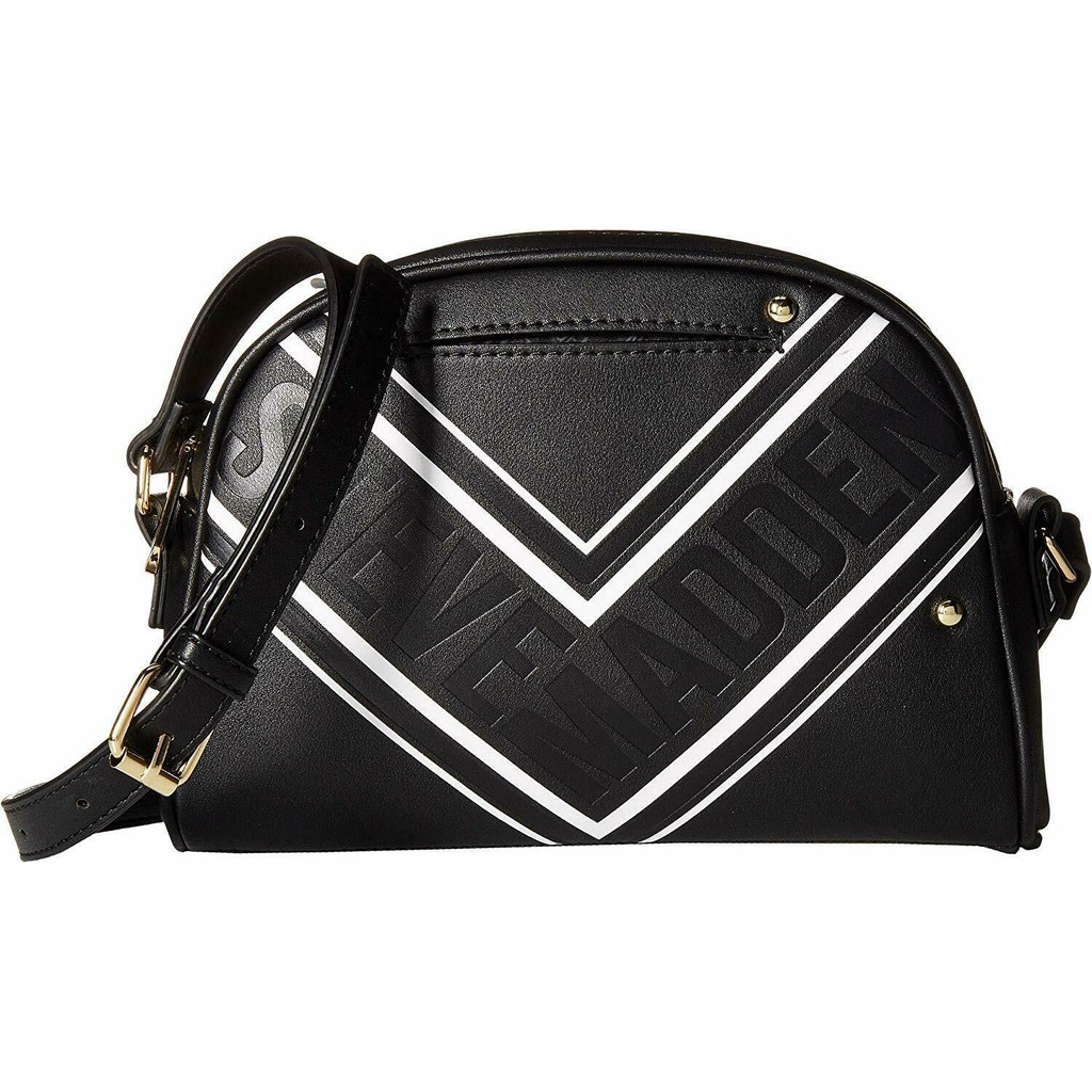 steve madden black and white purse