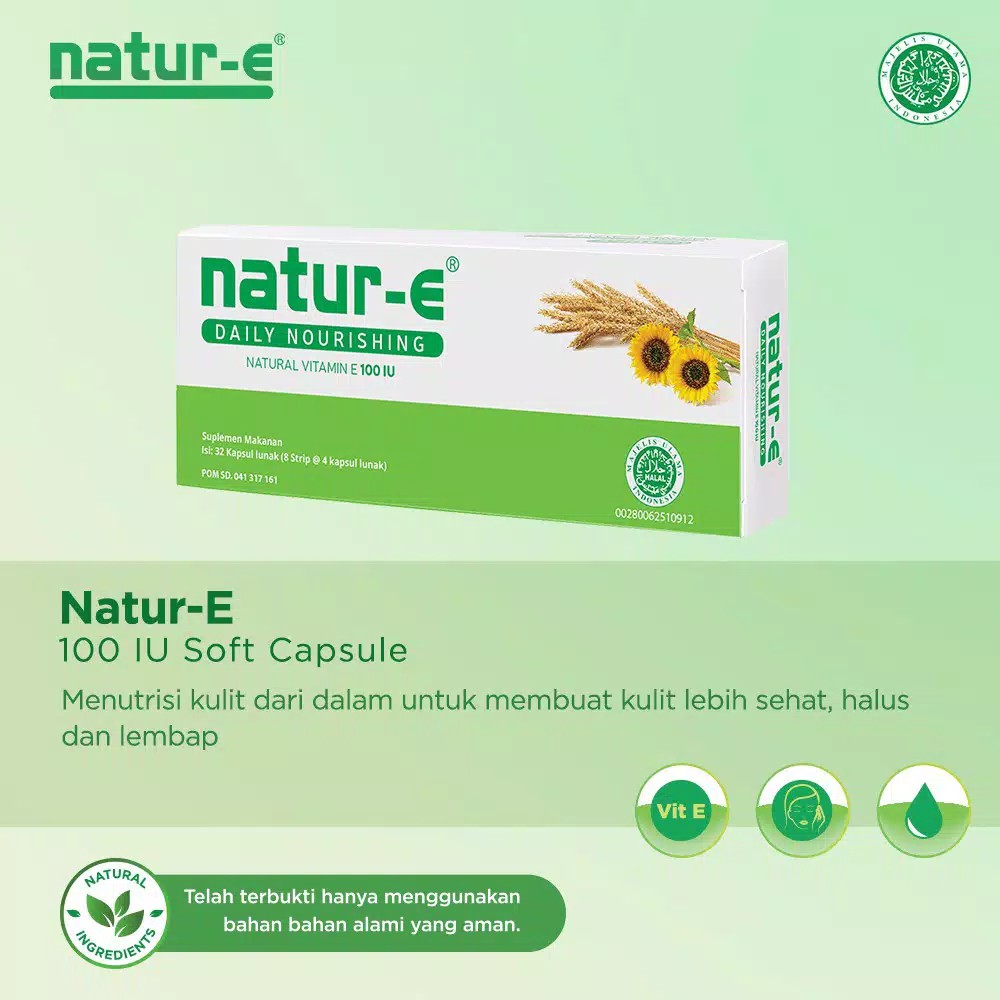 Natur E Contents 16 And 32 Vitamin E Natur E 100 Iu 300 Iu White Natur E White Series Shopee Philippines