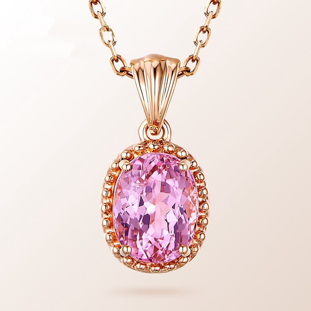 pink crystal pendant