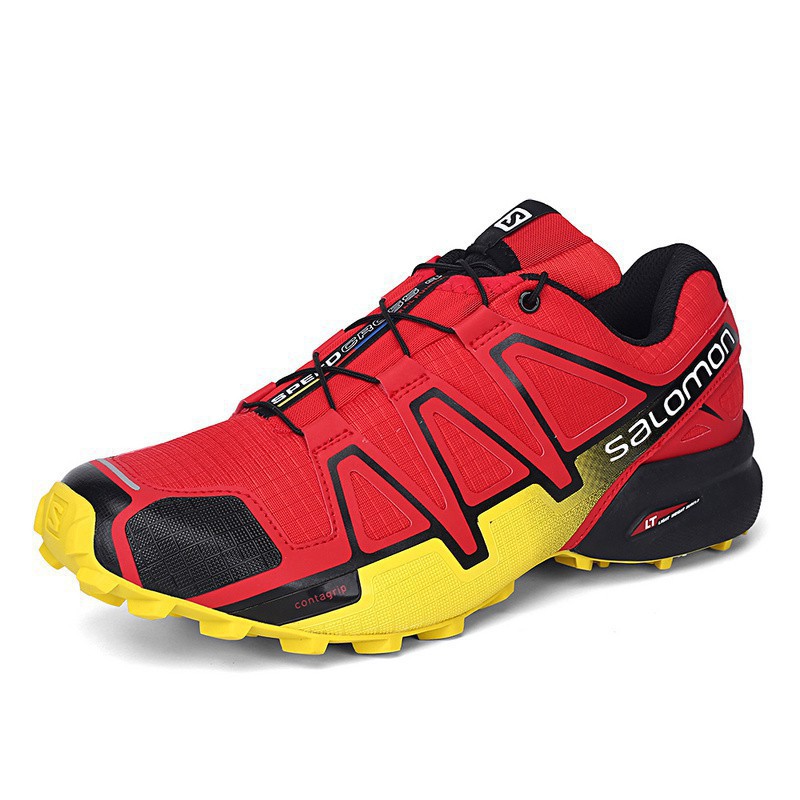 yellow salomon shoes