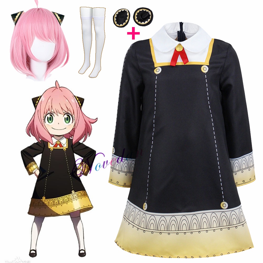 Anime SPY FAMILY Anya Cosplay Costume Toddler Kids Anya Cosplay
