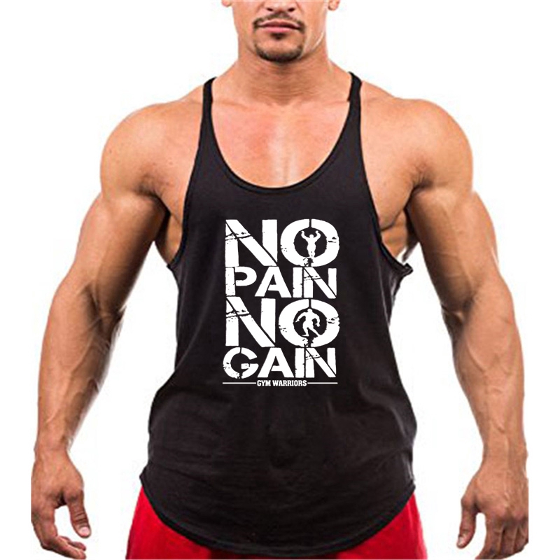 Download New Summer Round Hem bodybuilder gym clothes men Y Back ...