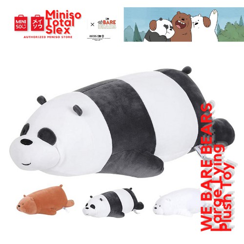 Miniso x We Bare Bears (WBB) Large Lying Plush Toy Shopee Philippines