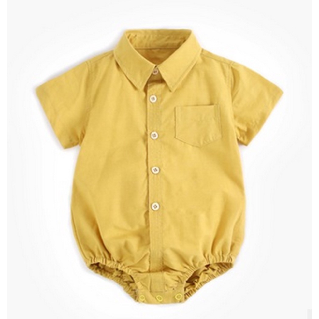 baby yellow button down shirt