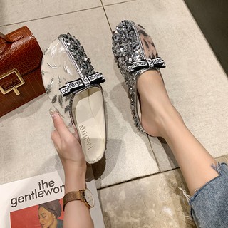 sequin mules