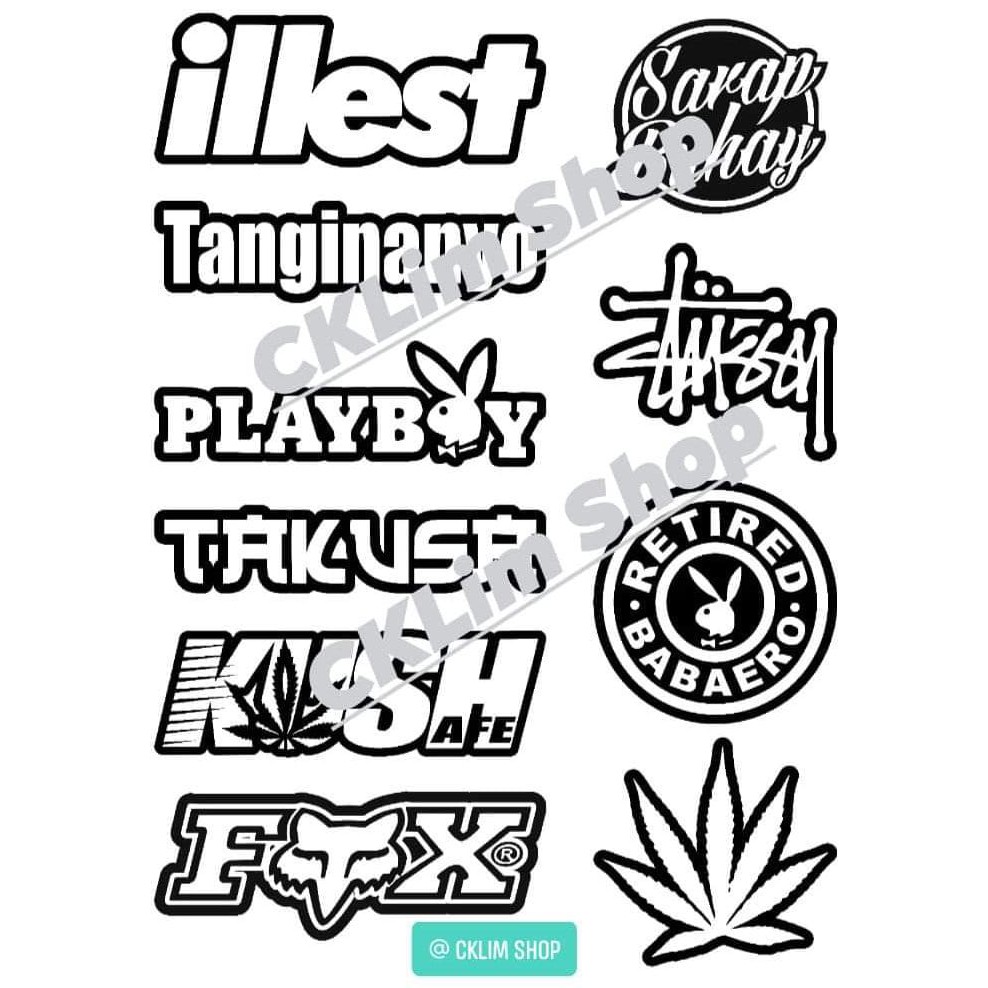 Sticker Decals Set A4 size Printable Laminated Motorcycle Bicycle