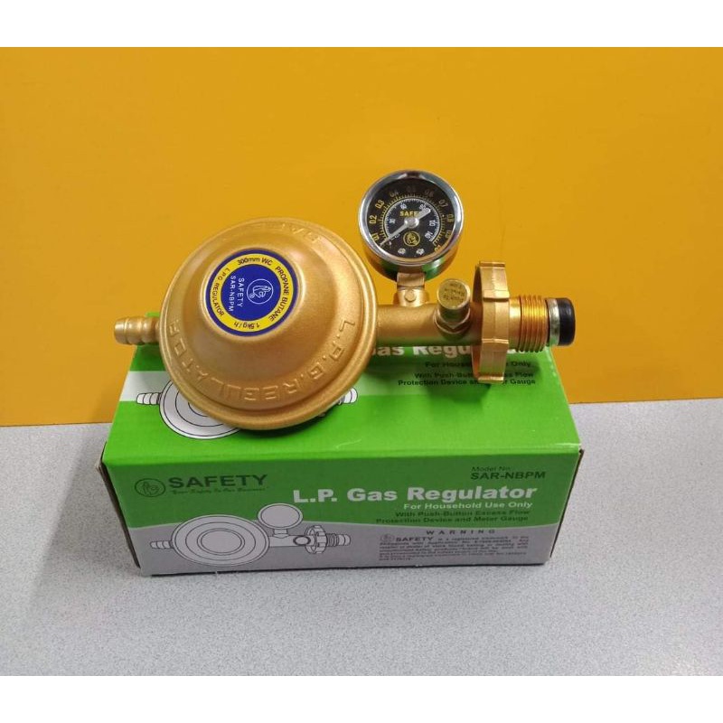 Safety De Roska or Pol Type Gas Stove LPG Regulator w/ Meter Gauge