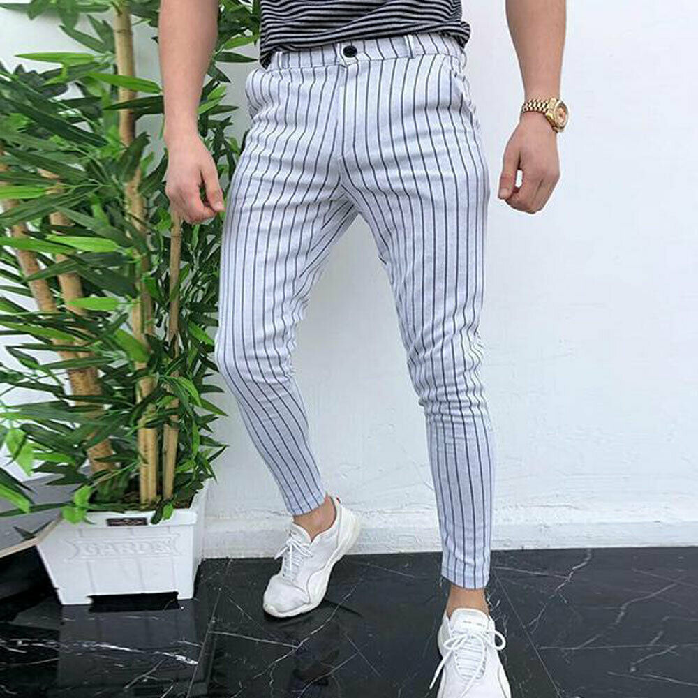 striped formal pants mens