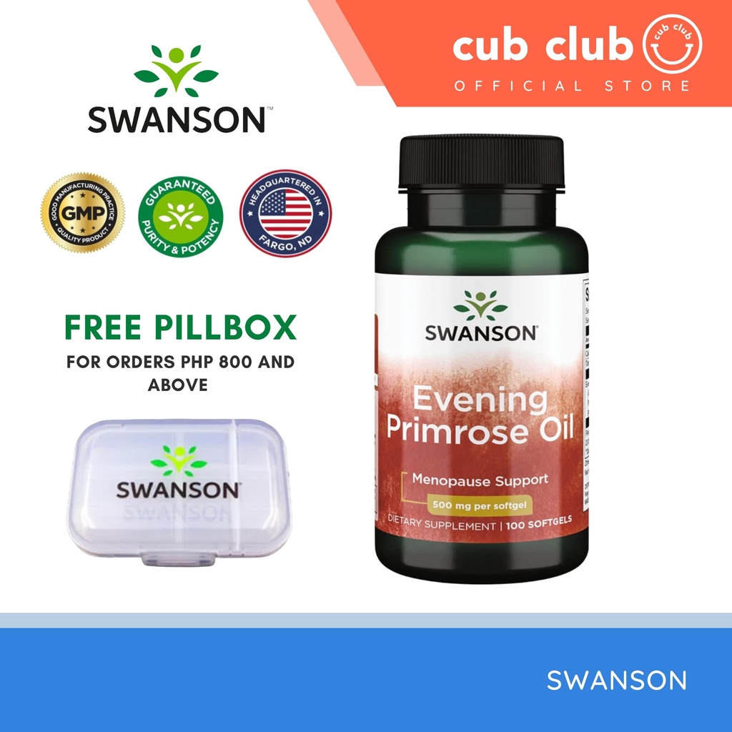 Swanson Evening Primrose Oil 500 Milligrams 100 Soft gels Menopause