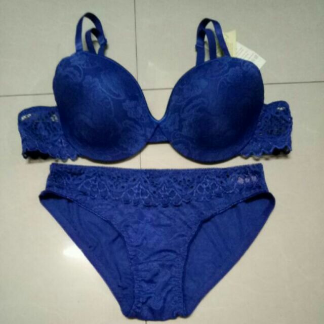 blue bra and thong set