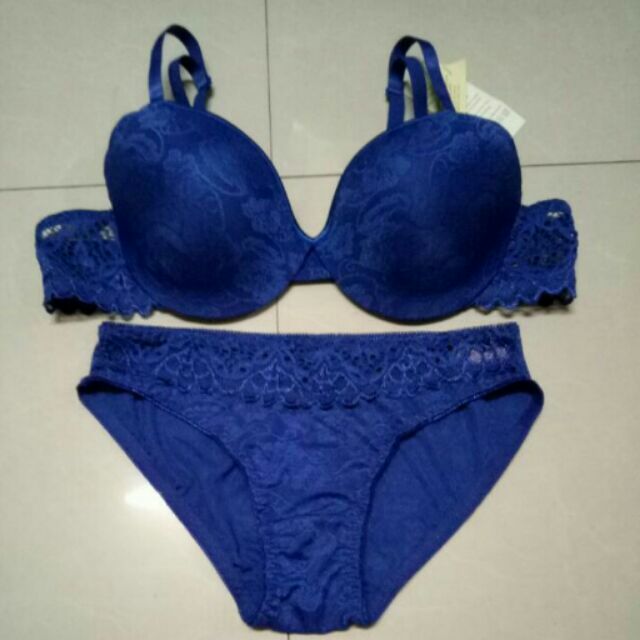 blue bra and panties