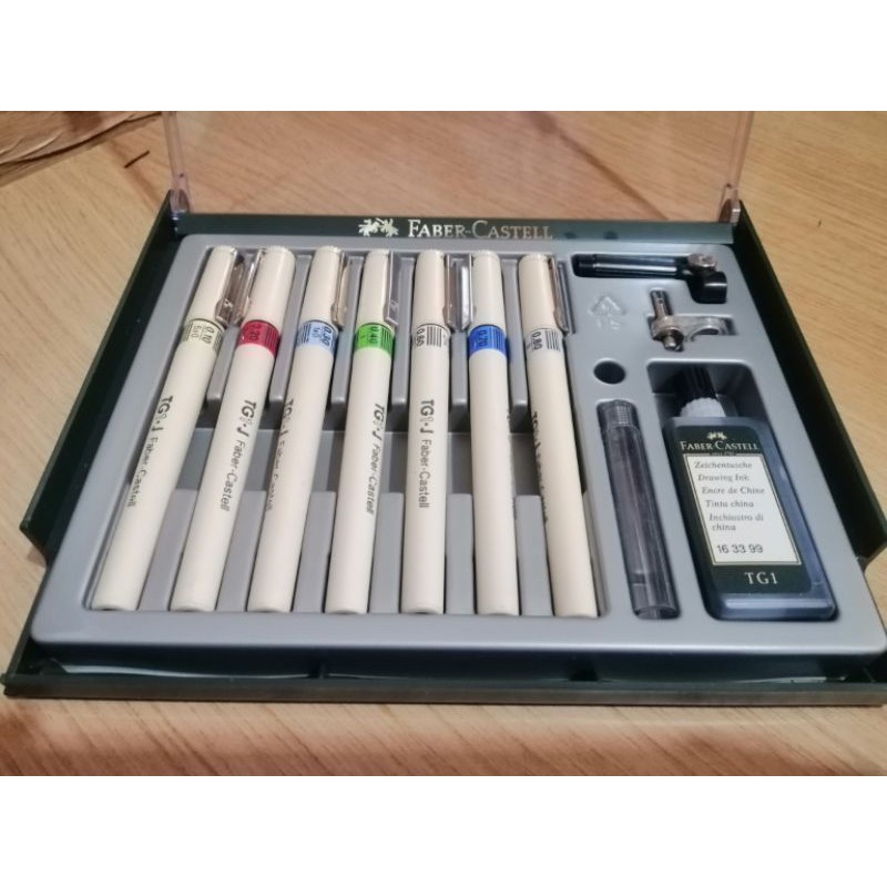 FaberCastell TG1J with Jewel Point Technical Drawing Pen Set Shopee