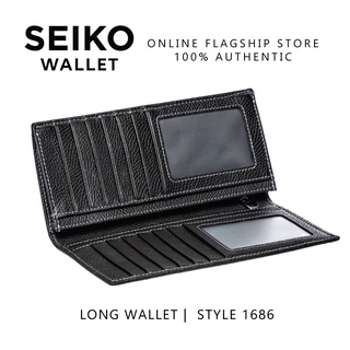 Seiko Wallet Genuine Leather Organizer Original Authentic for Men Women  Black Brown 1802 | Shopee Philippines