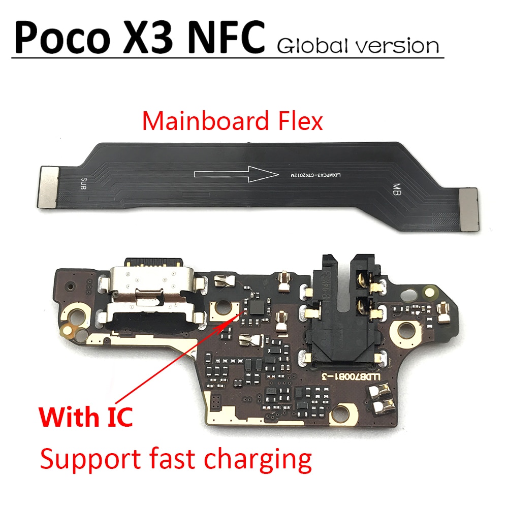 Usb Board Charger Charging Dock Port Connector Flex Cable For Xiaomi Poco X3 Poco X3 Pro Poco 4278