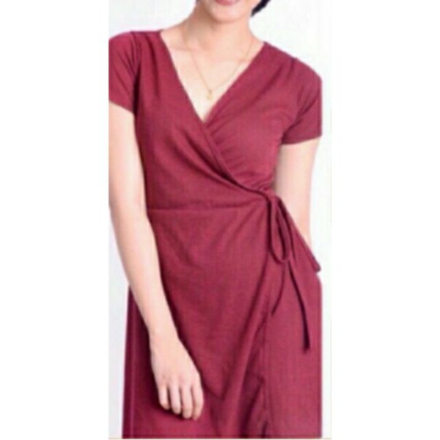 wrap around dress shopee