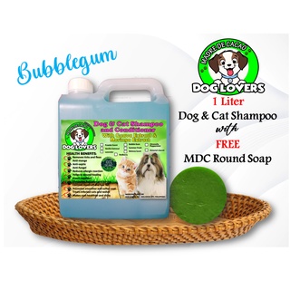 DOG & CAT SHAMPOO and CONDITIONER BUBBLE GUM SCENT in 1 LITER