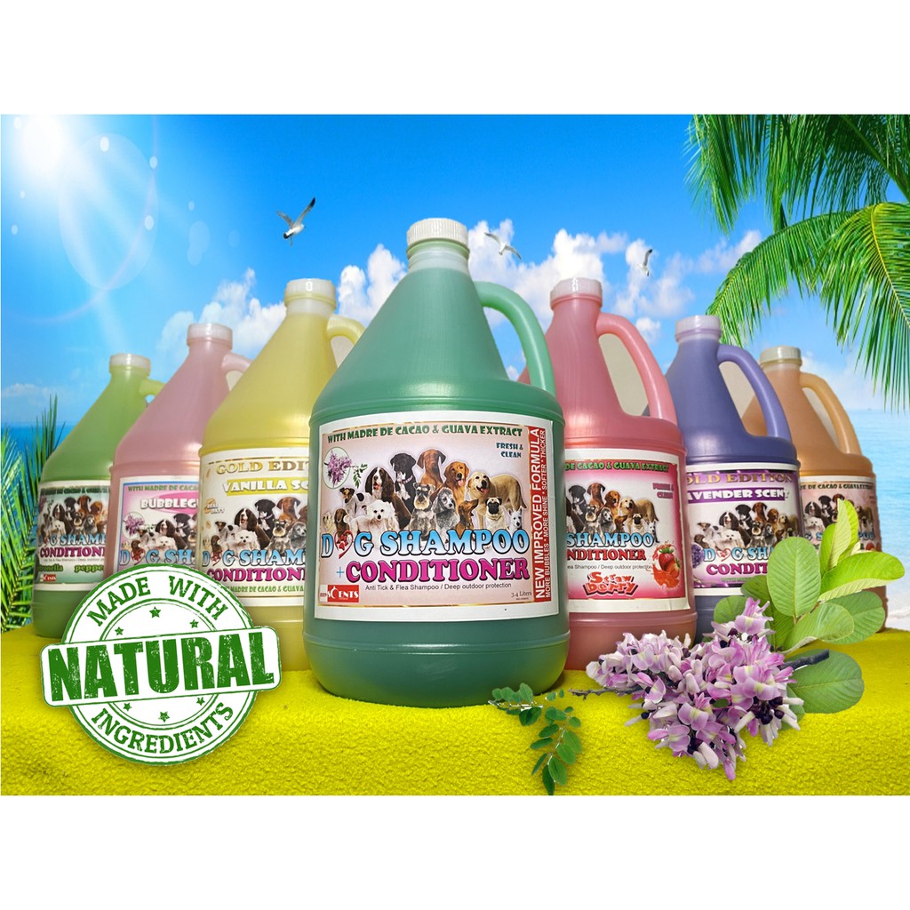1 Gallon Dog Shampoo and Conditioner with Madre Cacao and Guava extract
