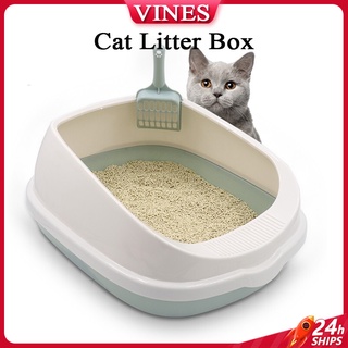 Cat Litter Box Pet Toilet Bedpan Kitten Dog Tray with Scoop
