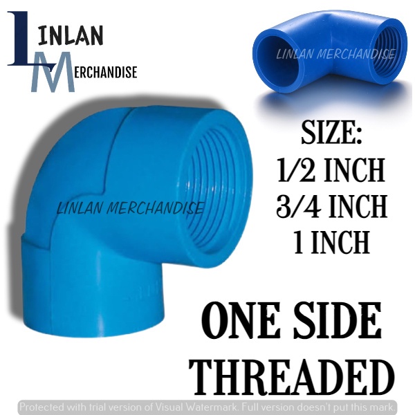 1 PC BLUE PVC Water Pipeline Fittings Elbow 90 Degrees (1/2",3/4" & 1
