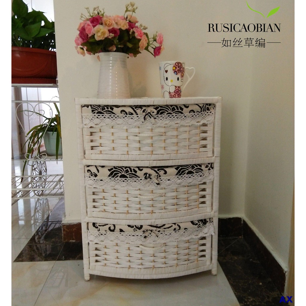 woven chest of drawers