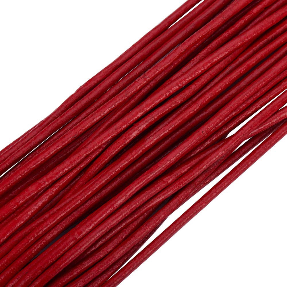 10.93 Yards 3mm Round Cowhide Leather String Cord for DIY Jewelry