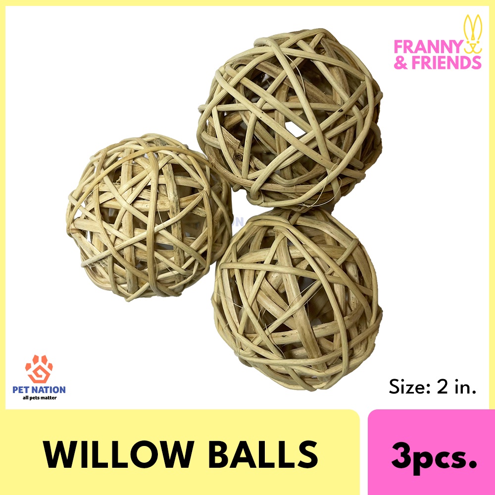 Franny & Friends Hamster Toys Heat-Treated Apple Sticks Willow Balls Rattan Balls Rabbit Toys Bunny #4
