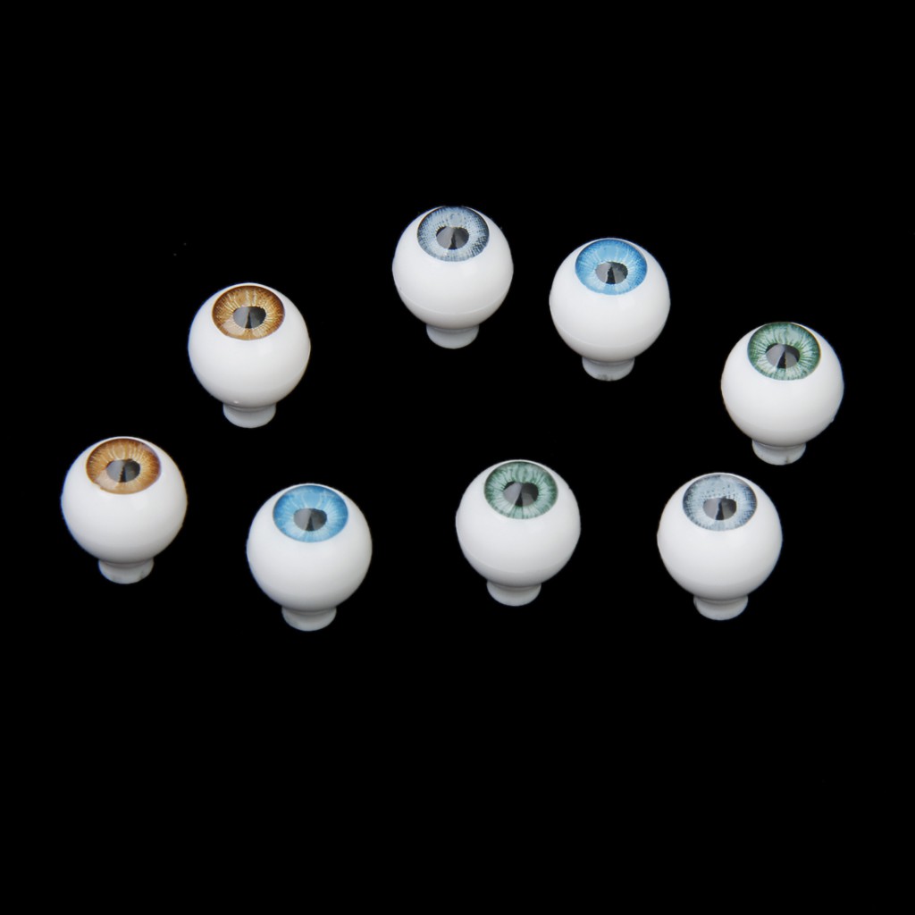 4 Pairs Round Acrylic Doll Eyes DIY Eyeballs 10mm Shopee Philippines
