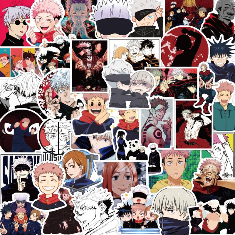 100Pcs/Pack Anime Jujutsu Kaisen Stickers Laptop Bicycle Guitar ...