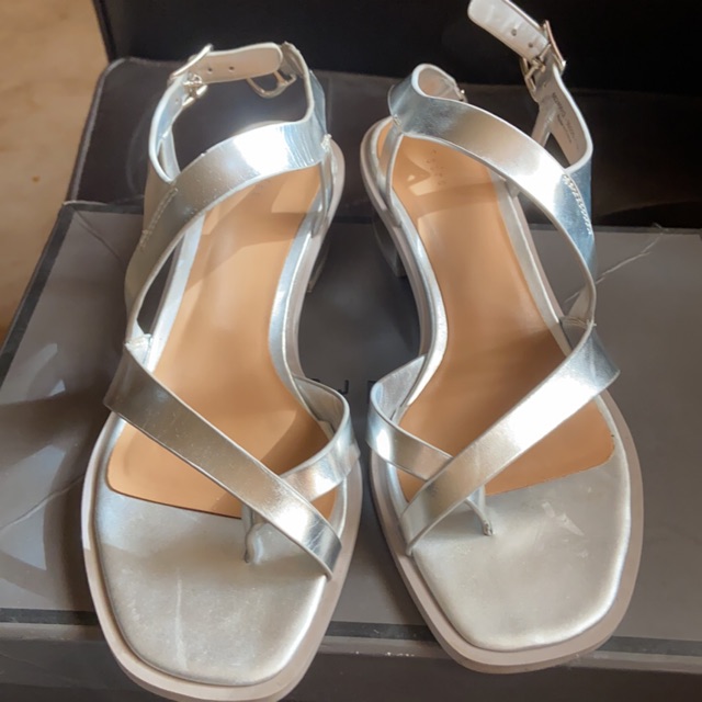 silver sandals