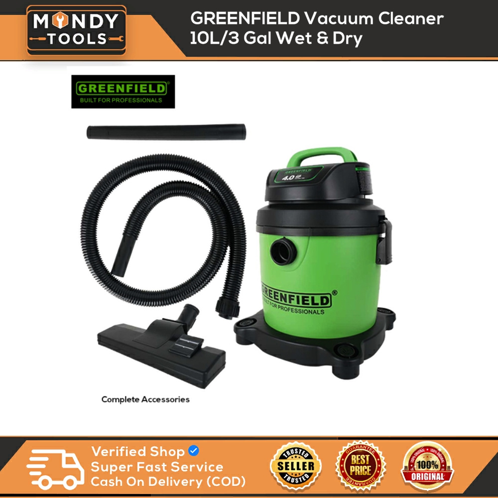 Greenfield Vacuum Cleaner 10L/3 Gal Wet & Dry (Original) Shopee