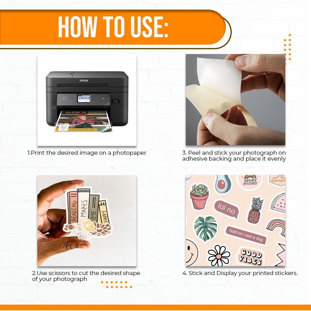 Quaff Printable Vinyl White Matte Tramsparent Inkjet Sticker A4 Size Shopee Philippines