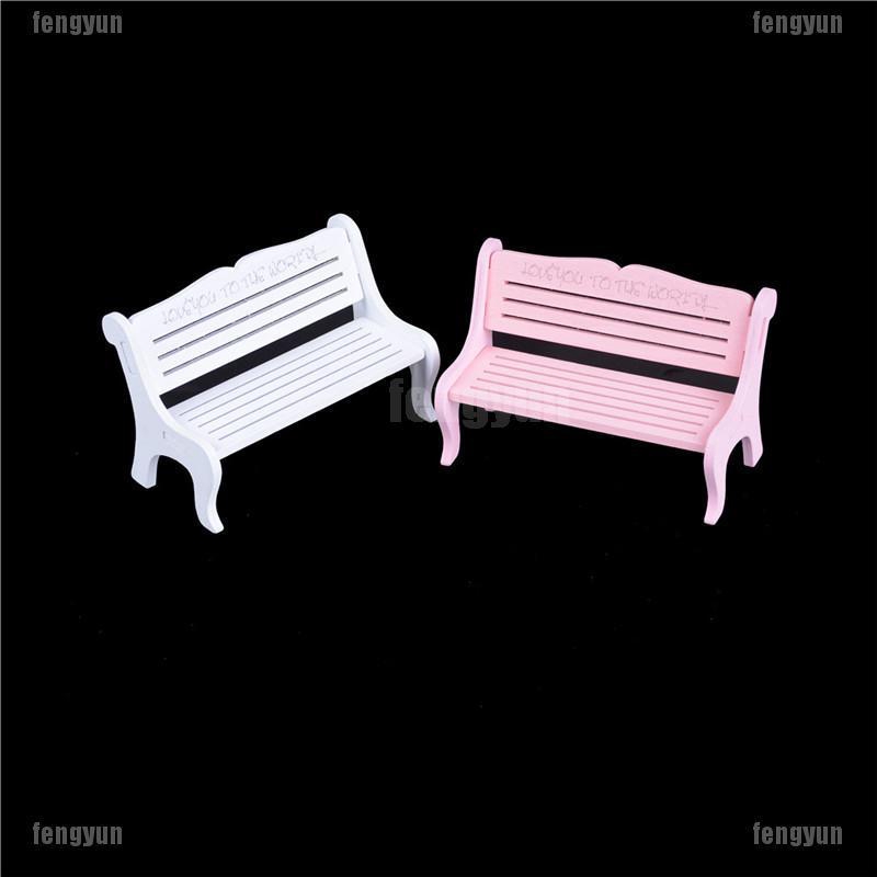 13 8cm Wooden Bench Chair 1 12 Dollhouse Miniature Furniture
