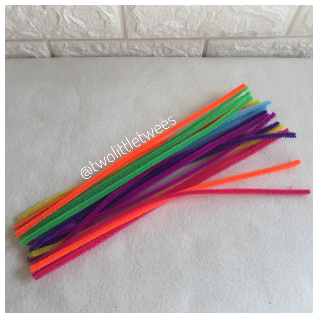 Fuzzy Wires Pipe Cleaners Montessori Arts Crafts Shopee Philippines